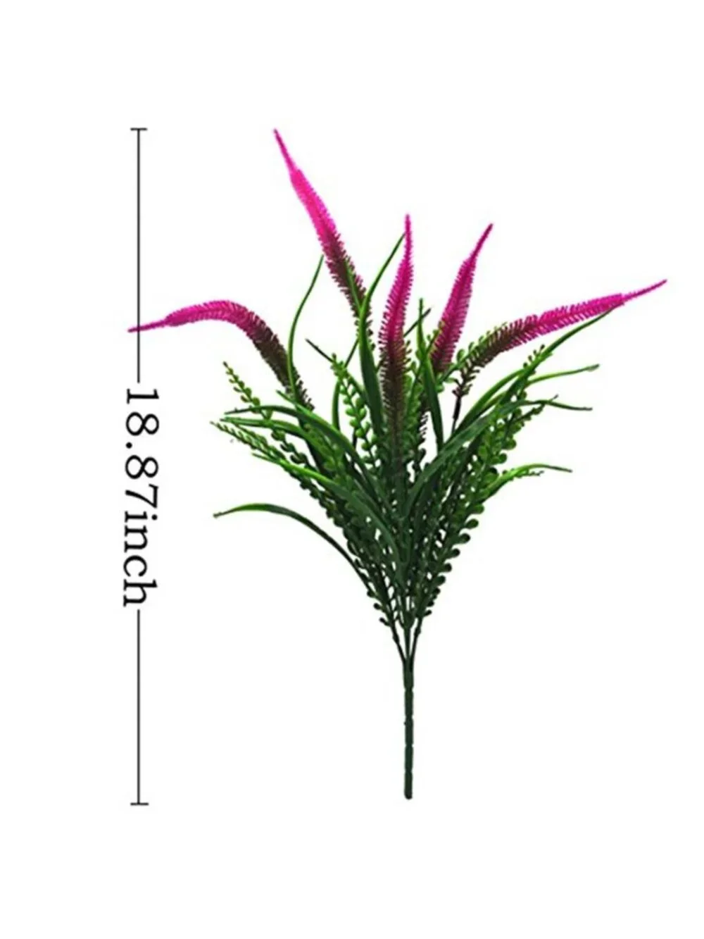 Artificial Fern Flowers UV Resistant Faux Outdoor Plants Pink Green 4 Pack Decor